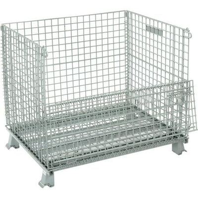 Wire Mesh Metal Pallet Cage Box Metal Welded Foldable Stackable
