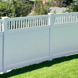 Flat Cap PVC Plastic Privacy Fence Home Decoration 6ft Height