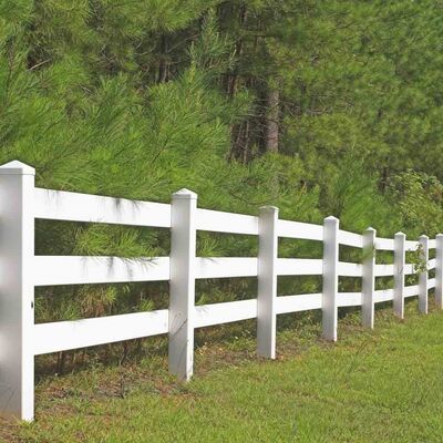 UV Resistance PVC Ranch Fence Black / White Color 1.2m 1.5m