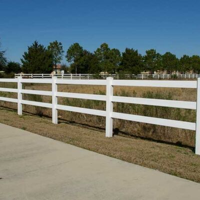 UV Resistance PVC Ranch Fence Black / White Color 1.2m 1.5m