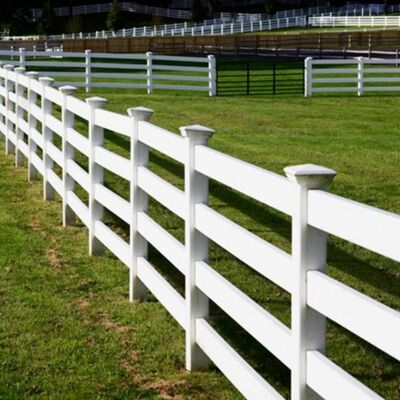 3rails White PVC Vinyl Ranch Fencing Maintenance Free UV Resistant And Waterproof