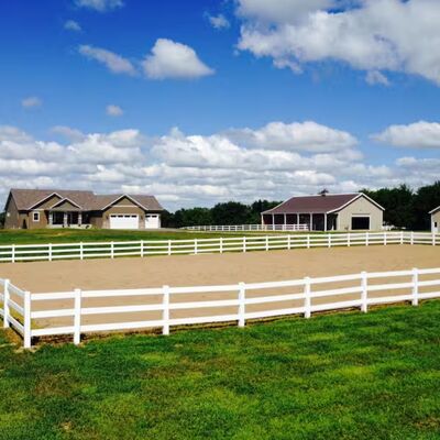 3rails White PVC Vinyl Ranch Fencing Maintenance Free UV Resistant And Waterproof