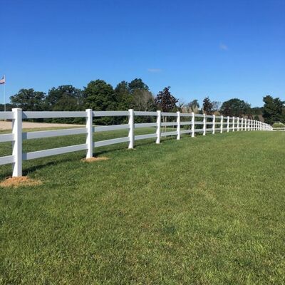 3rails White PVC Vinyl Ranch Fencing Maintenance Free UV Resistant And Waterproof