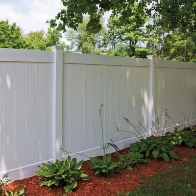 Garden White Vinyl Fence Panels 6x8 PVC Privacy Fence Durability