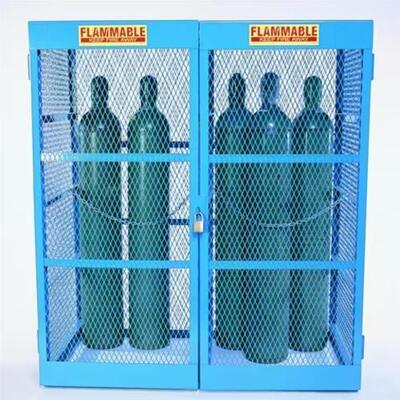 Industrial Safety Forklift Gas Bottle Storage Cage Maintenance Rated Load Iron Powder Coated