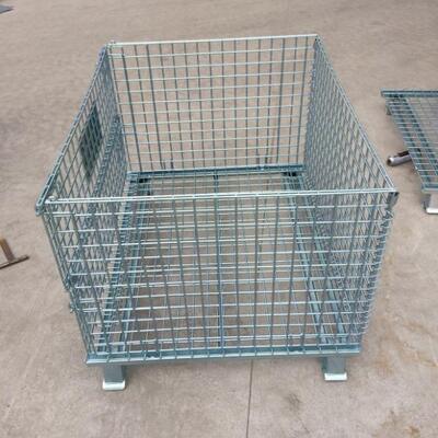 Storage Pallet Wire Mesh Container Lockable Pallet Cages Transport Box Basket Container
