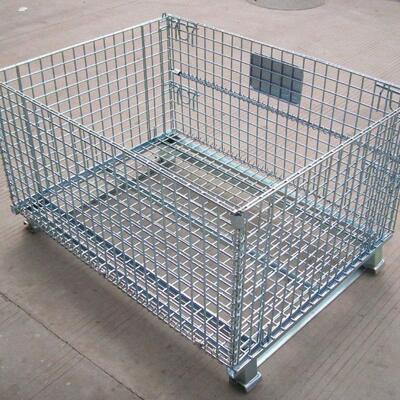 Storage Pallet Wire Mesh Container Lockable Pallet Cages Transport Box Basket Container