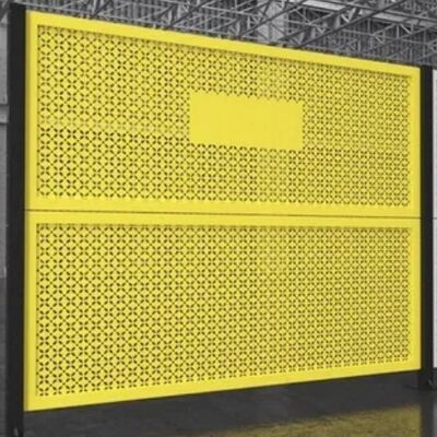 20mm Hole Size Warehouse Security Fence White Black Yellow Color