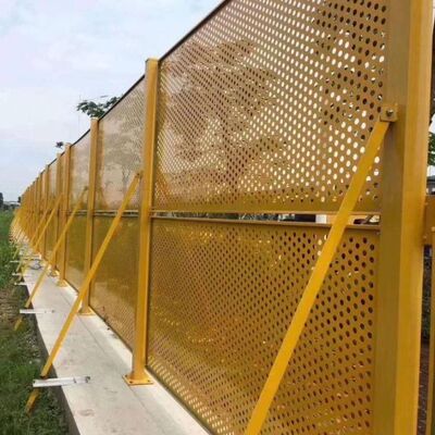 20mm Hole Size Warehouse Security Fence White Black Yellow Color