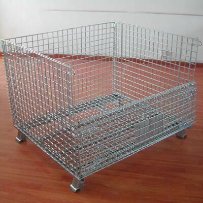Powder Coated Pallet Stillage Cage 5-10mm Wire Diameter Warehouse Racking Cages