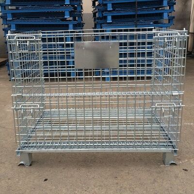Powder Coated Pallet Stillage Cage 5-10mm Wire Diameter Warehouse Racking Cages