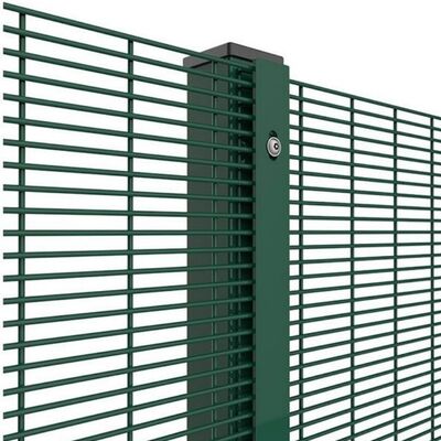 Green/Black/White/Yellow 358 Anti Climb Fence Theft Proof Fencing With Barbed Wire