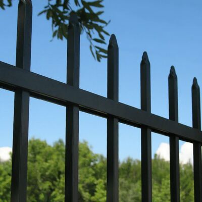 Bolt-on Zinc Steel Wrought Iron Fence Construction Site Fence