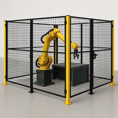 Corrosion Resistance Metal Robot Safety Fence Crafted To Deliver Protection For Workers Operating Near Robotic Machinery 
