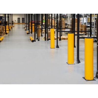 Large Diameter Post Polymer Bollard Warehouse Safety And Industrial Vehicle Collision Protection