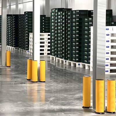 Large Diameter Post Polymer Bollard Warehouse Safety And Industrial Vehicle Collision Protection