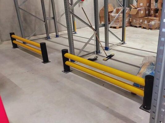 500 - 2000 mm wide dual track flexible safety guardrail is flexible durable