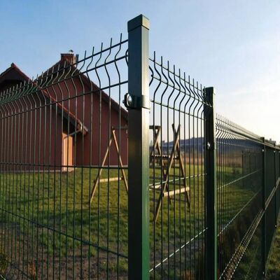 Anti climbing 3D curved landscape fence, easy to assemble outdoor boundary wall