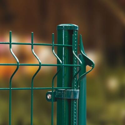 Anti climbing 3D curved landscape fence, easy to assemble outdoor boundary wall