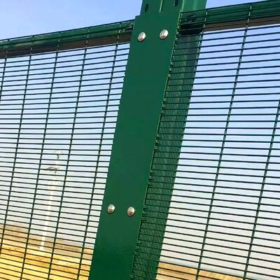 Galvanized PVC coated 358 anti climbing safety fence high-density transparent mesh guardrail