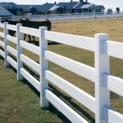 Weatherproof Rust Proof Quick  Install PVC horse fence for Arena Pasture Ranch