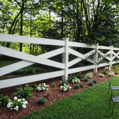 Weatherproof Rust Proof Quick  Install PVC horse fence for Arena Pasture Ranch