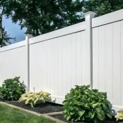 High Quality 6 Feet White PVC Fence Wear-Resistant Outdoor Decorative Privacy Panels UV Protection Garden Backyard Barrier