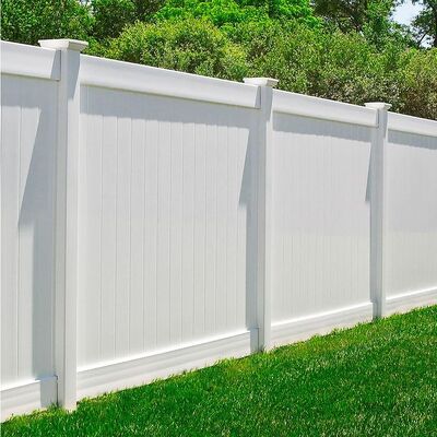 High Quality 6 Feet White PVC Fence Wear-Resistant Outdoor Decorative Privacy Panels UV Protection Garden Backyard Barrier