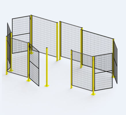 Carbon Fiber Robot Safety Fence with Multiple Access Points Skillfully Engineered Complex Industrial Robot Setups Robot Fence