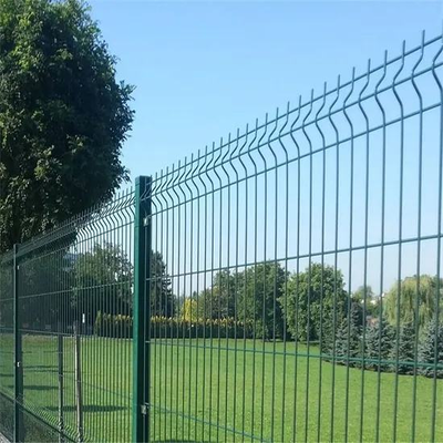 Strong 3D V Bending Modern Security Fence Powder Coated Steel Frame Square Anti Climb 8FT Panel for Schools Houses Outdoor Use