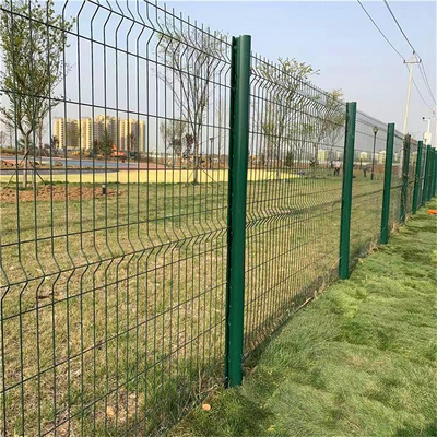 Strong 3D V Bending Modern Security Fence Powder Coated Steel Frame Square Anti Climb 8FT Panel for Schools Houses Outdoor Use