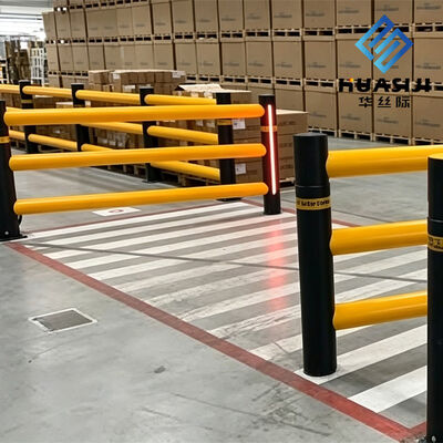 Height1150 Multi Layer Steel Vehicle Impact Protection Barrier Warehouse Rack Building Column Protector for Airport Factory Logistics Storage Area