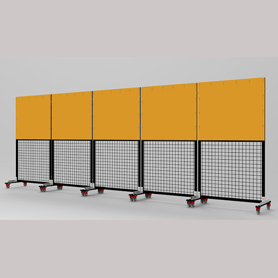 Hsj Multi-Material Modular Safety Fence Module EN ISO Certified Industrial Robot Guard Barrier Customizable Steel PC Perforated Panel Safety Partition For Automated Workshop Equipment Isolation