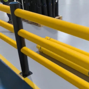 Durable Polymer Materials Flexible Safety Barrier Featuring For Protection In Robotics And Automated Systems