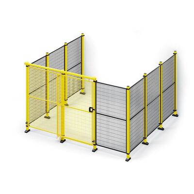 Isolate Robot Zones From Personnel Robot Safety Fence Offering Protection With High Strength Metal Mesh