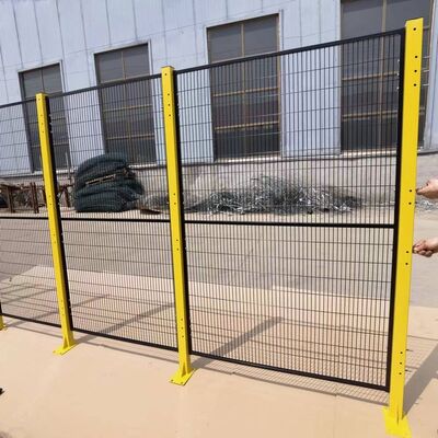 For Industrial Safety Robot Safety Fence Featuring Welded Mesh Panels And Aluminum Alloy Frame 