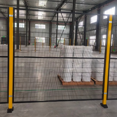 For Industrial Safety Robot Safety Fence Featuring Welded Mesh Panels And Aluminum Alloy Frame 