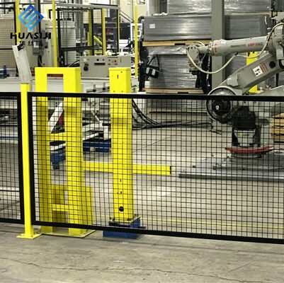 Hsj Customized Aluminum Profile Robot Safety Fence Perimeter Guarding Wire Mesh Partition for Industrial Robotic Workstation Automated Production Line Machine Guarding