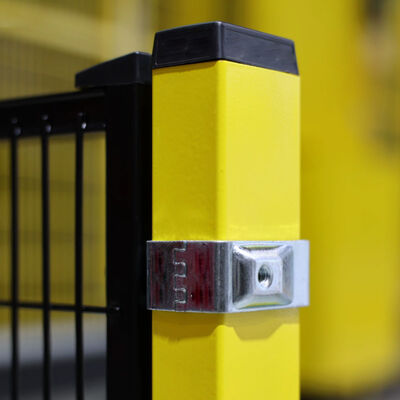 Hsj Industrial Robot Safety Fence Yellow Wire Mesh Perimeter Guarding for Robotic Welding Painting Assembly Workstation Automated Machine Cell Enclosure