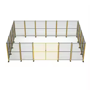 Hsj Aluminum Profile Robot Safety Fence Perimeter Guarding Wire Mesh Partition Industrial Machine Guarding for Robotic Workstation