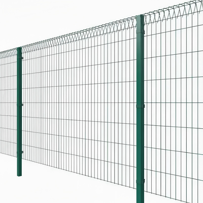 Hsj Anti Rust 3D Curved Welded Mesh Fence Powder Coated 3V Bend Security Fence For Farm Highway Boundary Protection