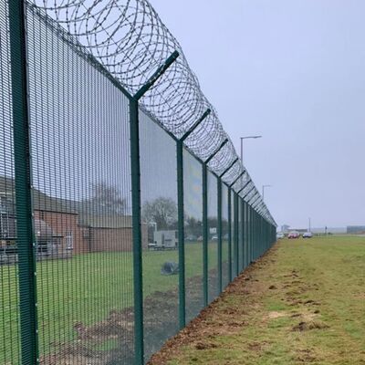Welded Metal Mesh 358 Anti Climb Fence Prevent Climbing And Vandalism In High Security Installations