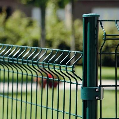 Hsj Premium 3D Panel Fence with V Shaped Curves Heavy Duty Powder Coated Triangle Bending Fence for Yard and Security