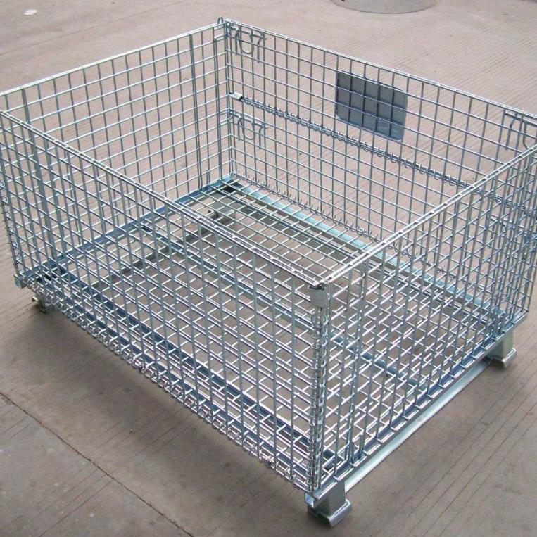 Storage Pallet Wire Mesh Container Lockable Pallet Cages Transport Box ...