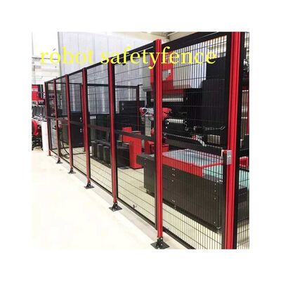 2500mm High Robot Safety Fencing Machine Protection Powder Coating Surface