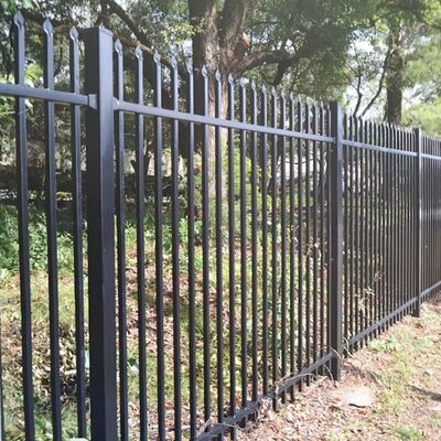 Steel Picket Spear Top Fence Panels Anti Theft 1.5-1.8m Easily Assembled
