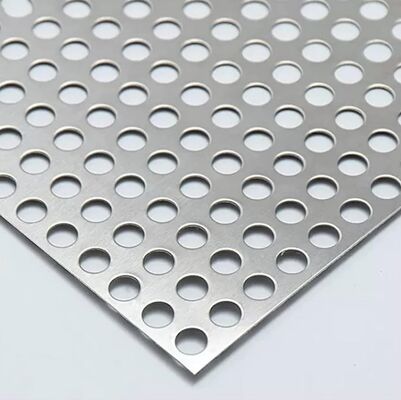 Anti Corrosion Metal Punch Plate Steel 4mm Thickness Round Hole