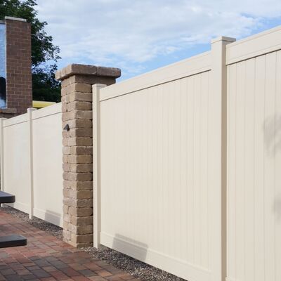 Garden White Vinyl Fence Panels 6x8 PVC Privacy Fence Durability