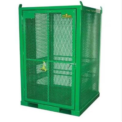 Industrial Safety Forklift Gas Bottle Storage Cage Maintenance Rated Load Iron Powder Coated